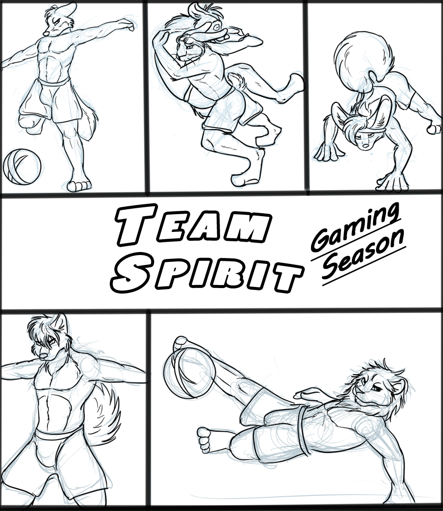 comic Team Spirit: Gaming Season (furry/yiff M/M)
